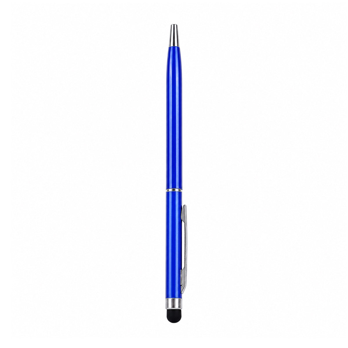 The Writershub Blue Slim 2‑in‑1 Stylus & Twist Ball Pen — Blue Body, Blue Ink