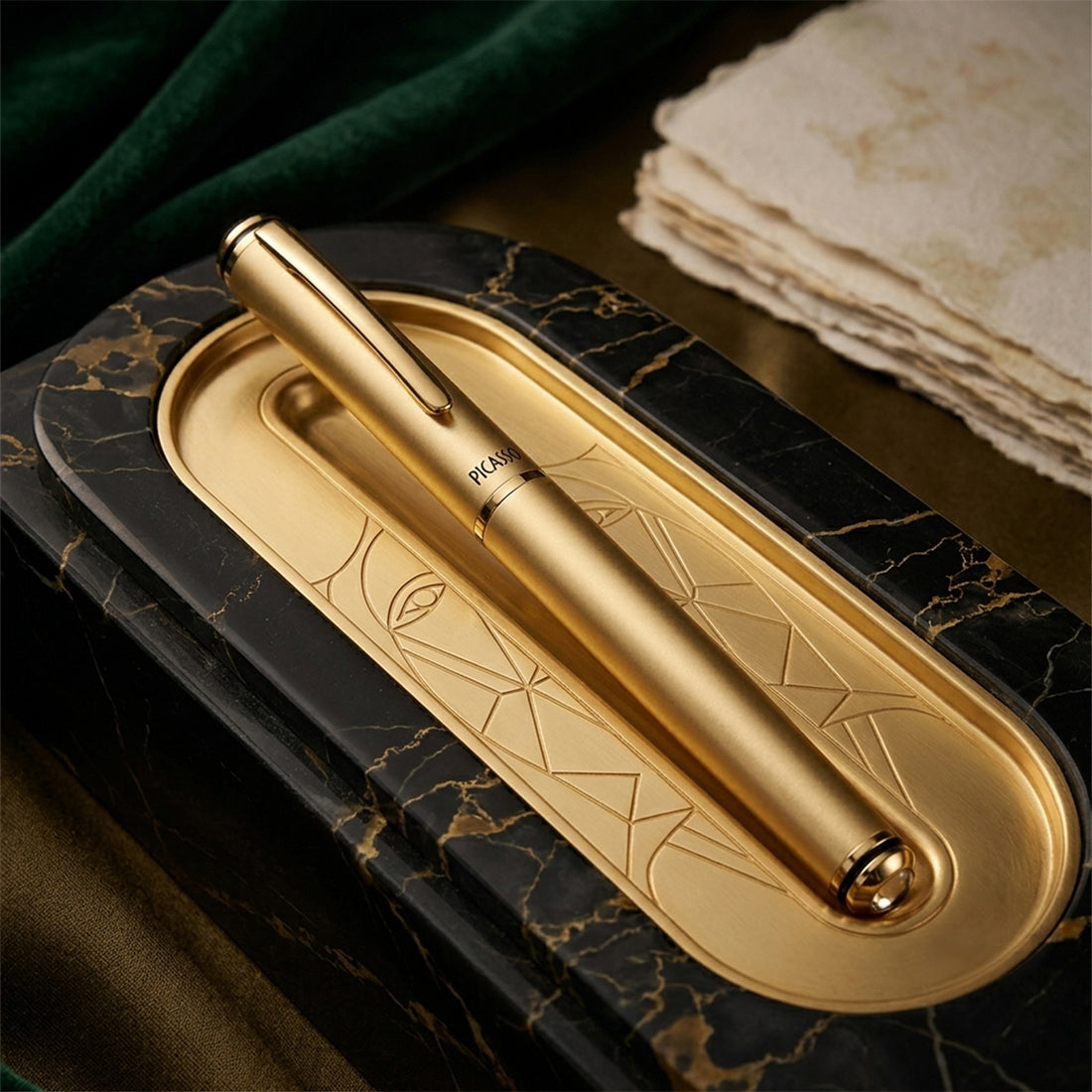 Picasso Parri Quick Magnetic Premium Gold Rollerball Pen — Blue Ink