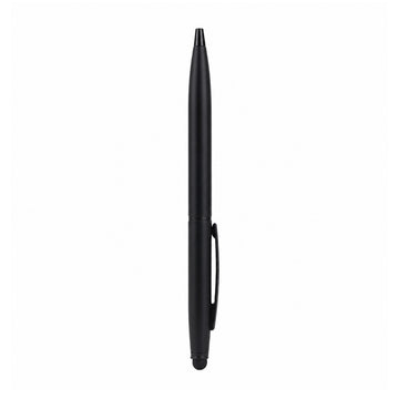 The Writershub Matte Black Metal Twist Ball Pen — Blue Ink & Stylus