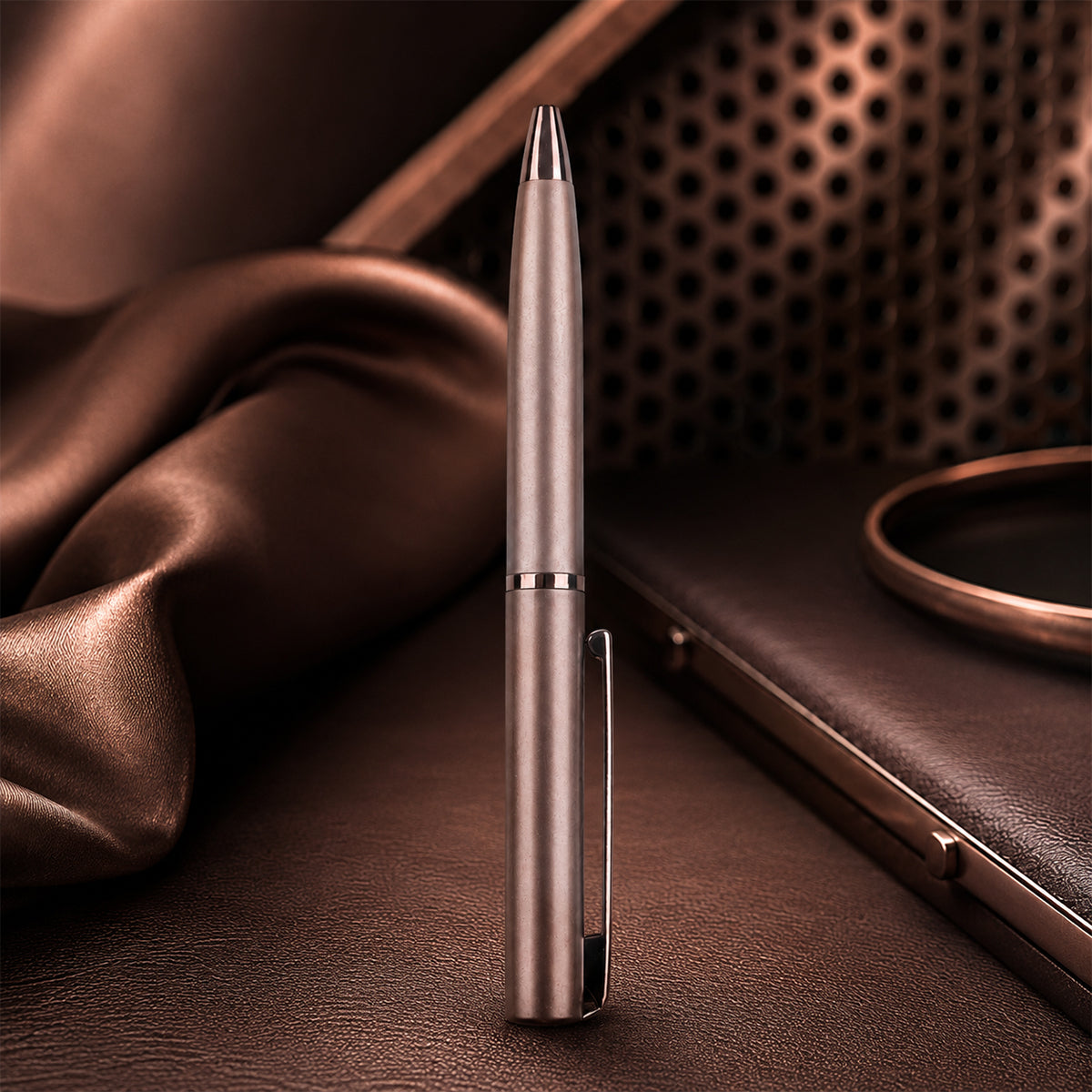 Picasso Parri Bronze Metallic Twist Ball Pen — Blue Ink