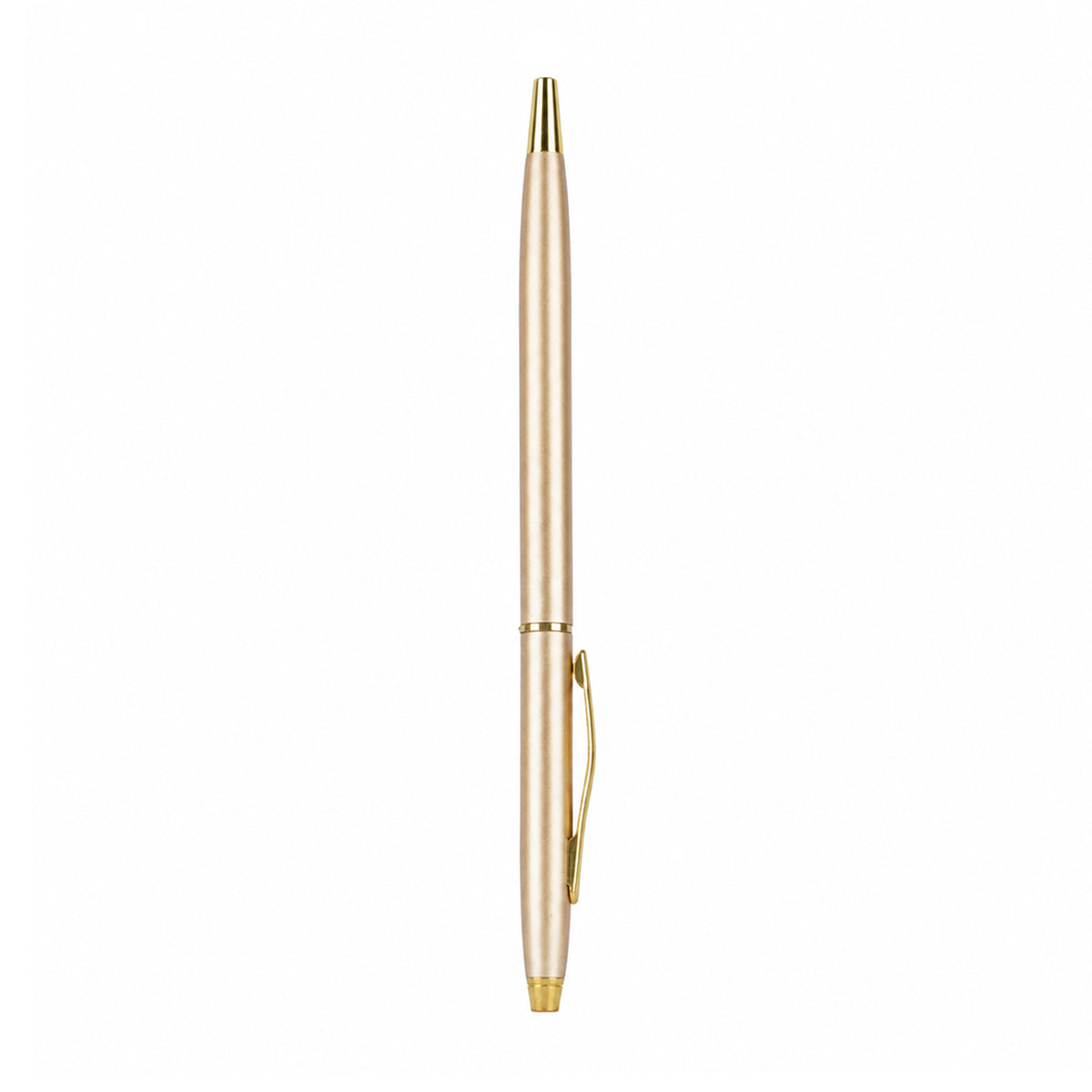The Writershub Gold Finish Twist Ball Pen — Gold Body, Blue Ink