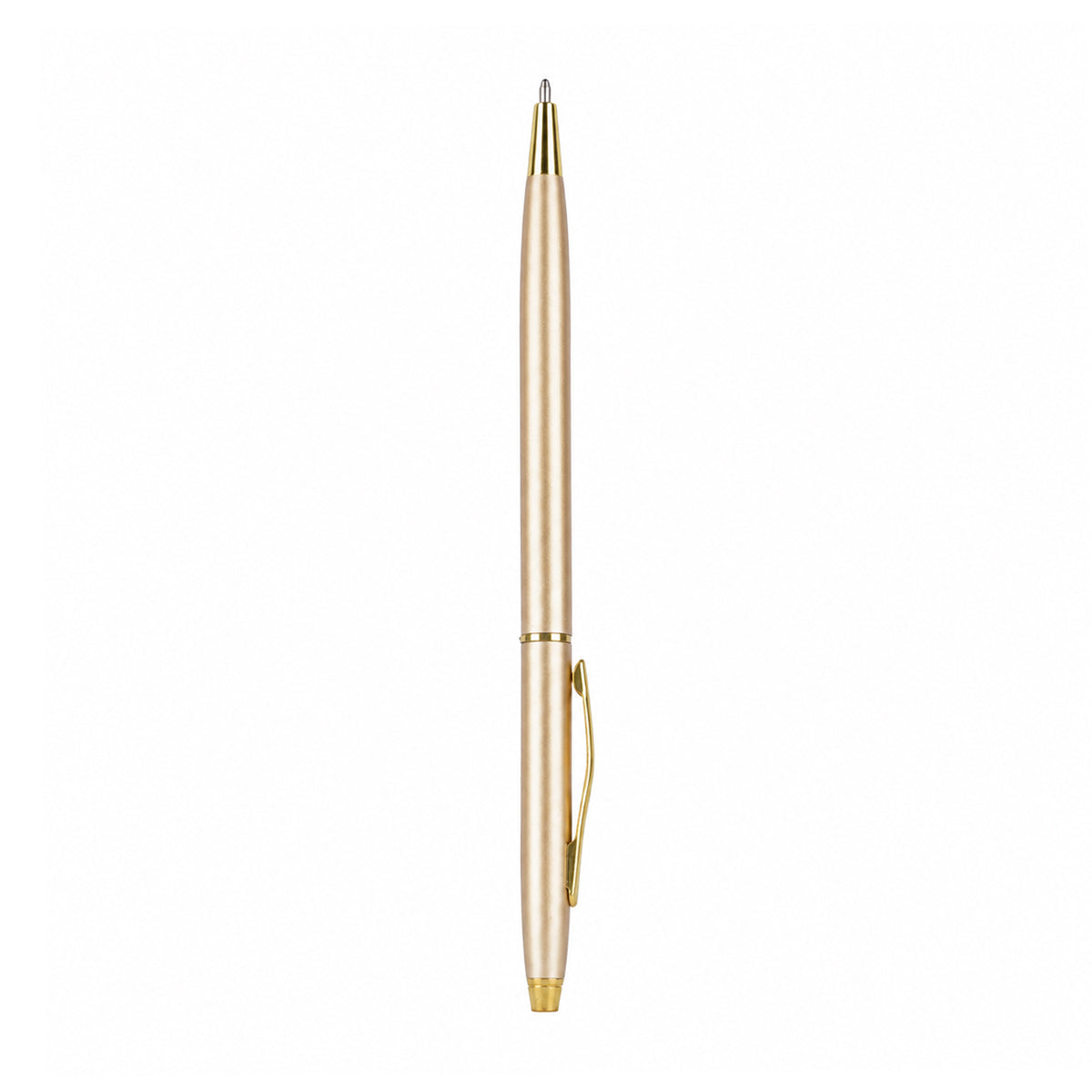 The Writershub Gold Finish Twist Ball Pen — Gold Body, Blue Ink