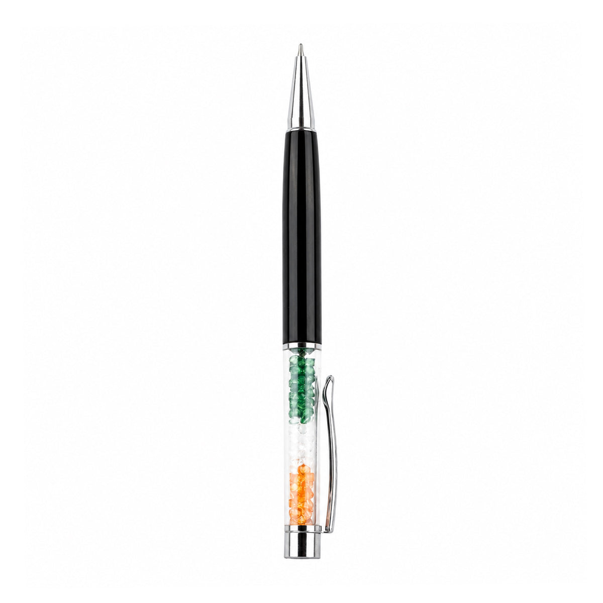 The Writershub Crystal Tricolour Twist Ball Pen — Blue Ink