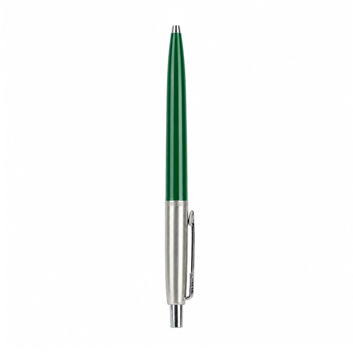 Willson Green Metal Click Ball Pen with Chrome Clip — Black Ink