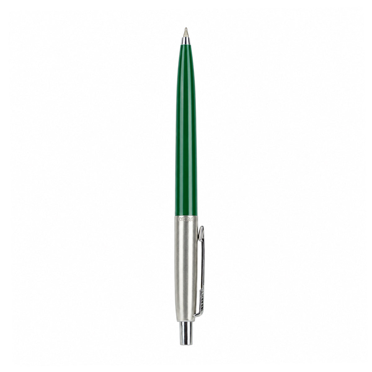 Willson Green Metal Click Ball Pen with Chrome Clip — Black Ink
