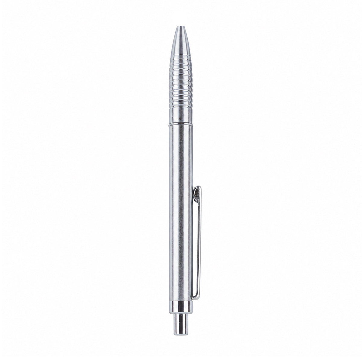 The Writershub Slim Full Silver Retractable Ball Pen – Click Mechanism, Blue Ink