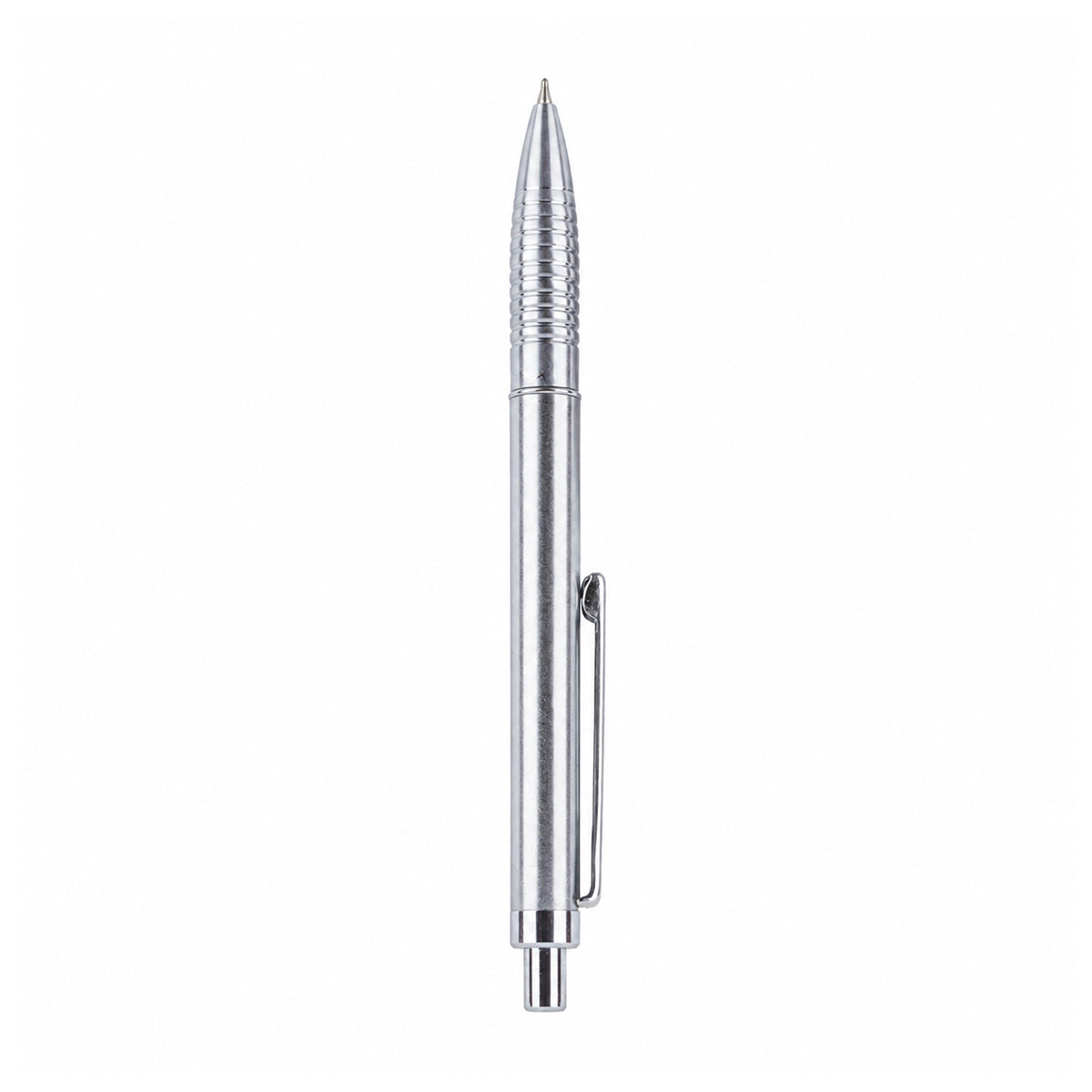 The Writershub Slim Full Silver Retractable Ball Pen – Click Mechanism, Blue Ink