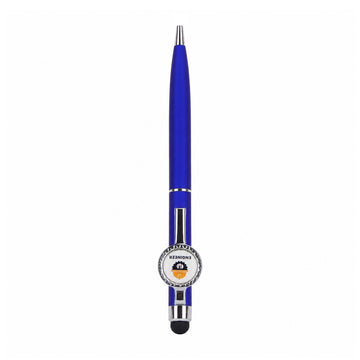 The Writershub Matte Blue Engineer Theme Twist Ball Pen with Stylus – Twist Mechanism, Blue Ink