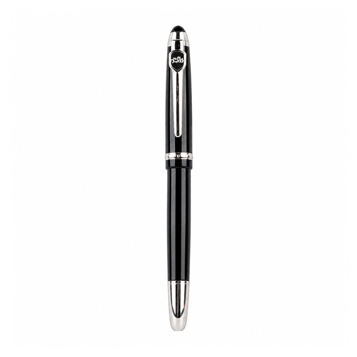 Jinhao 163 Glossy Black Rollerball Pen – Cap Type, Black Ink