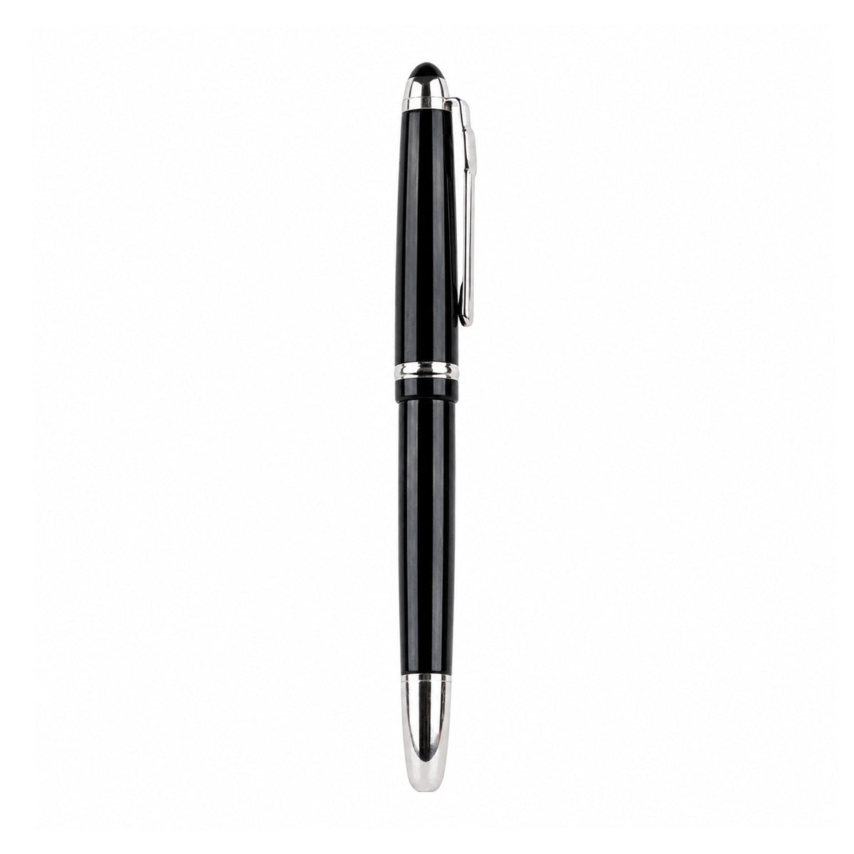 Jinhao 163 Glossy Black Rollerball Pen – Cap Type, Black Ink