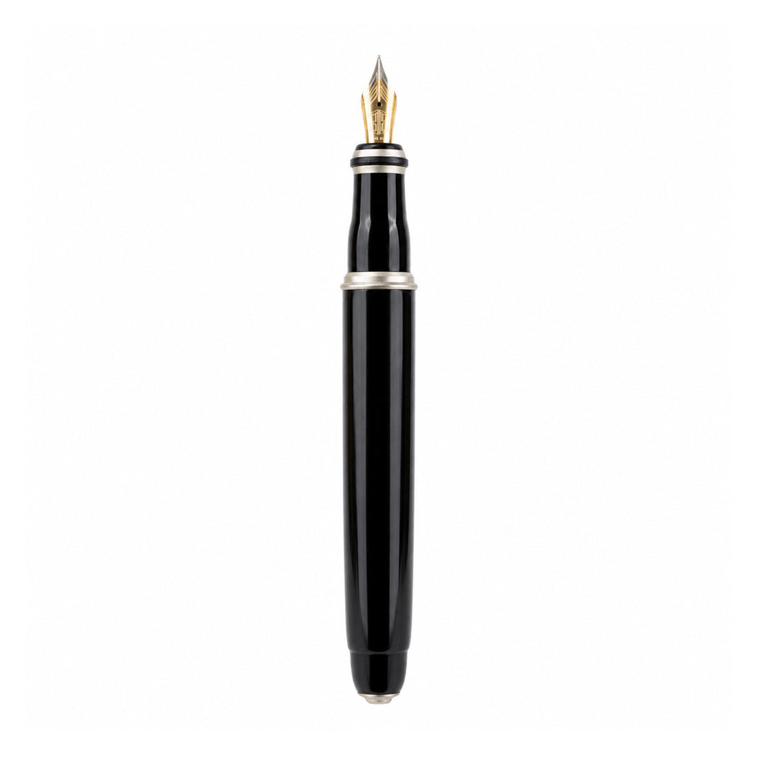 Vsign SB Black Body with Silver Engraved Cap Medium Nib Fountain Pen – Cap Type | Converter & Cartridge