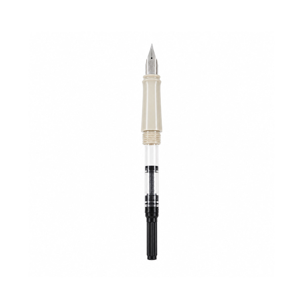 Jinhao 62 Creamy White Plastic Fountain Pen — Fine Nib, Converter
