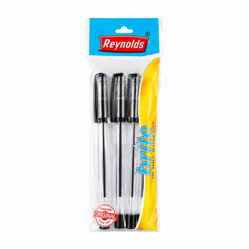 Reynolds Brite Ballpoint Pen — Black Ink (Pack of 3)