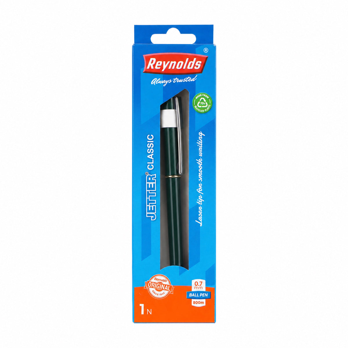 Reynolds Jetter Classic Ball Pen Set of 2 – Green Body, Blue Ink