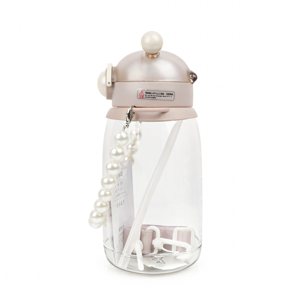 The Writershub Pearl Straw 1300ml Reusable Plastic Water Bottle
