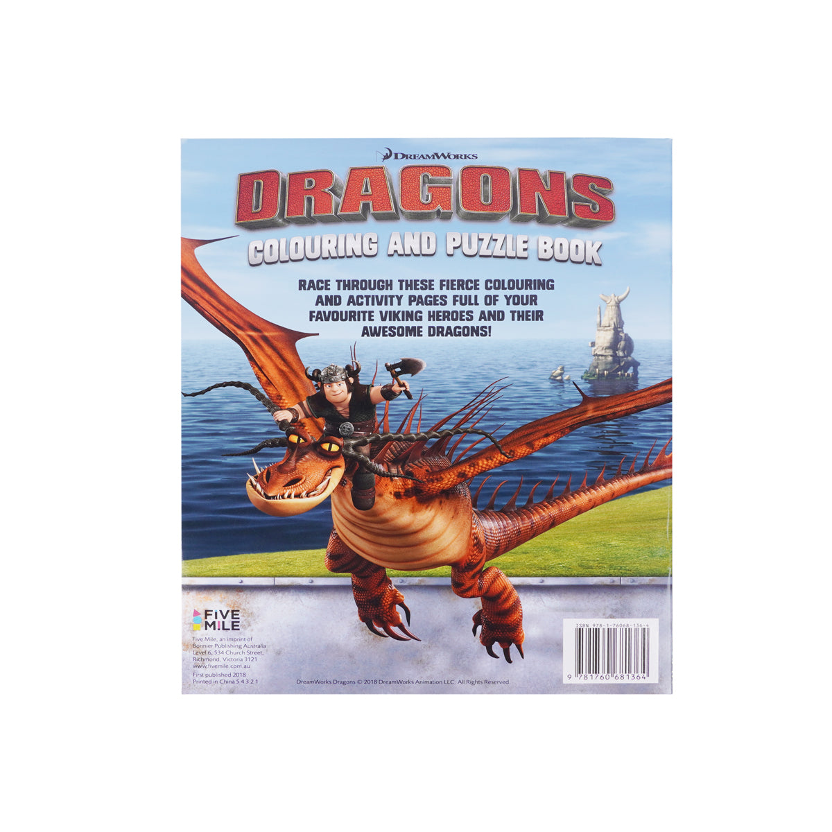 Dragons Colouring and Puzzle Book – Kids Activity Paperback