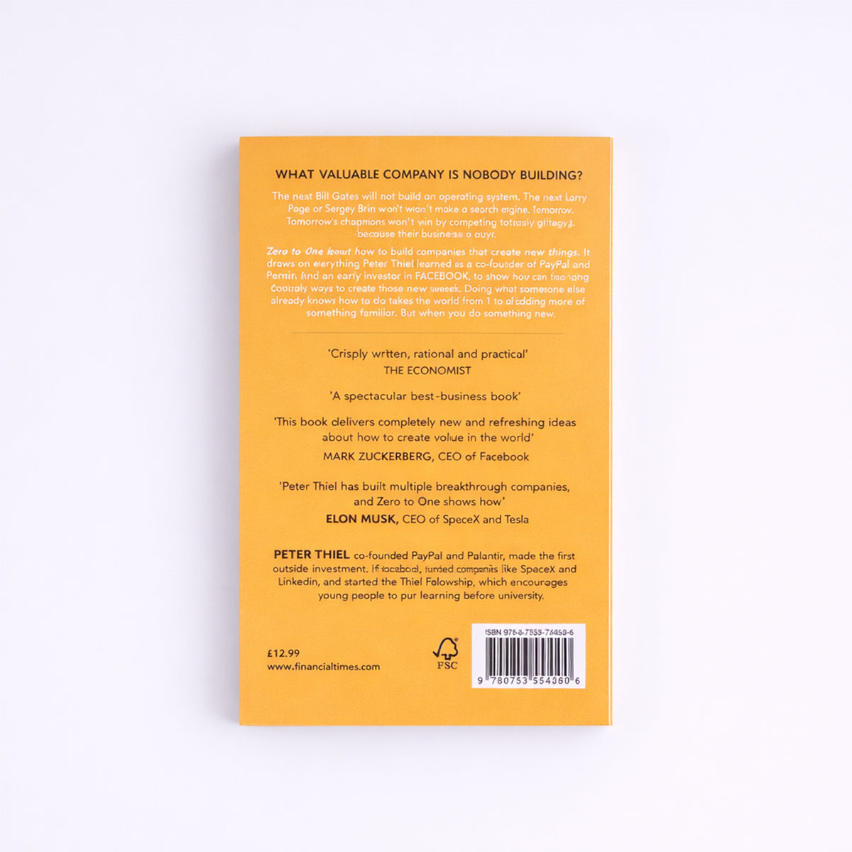Zero to One: Notes on Startups, or How to Build the Future by Peter Thiel with Blake Masters | Startup Innovation & Business Strategy Guide