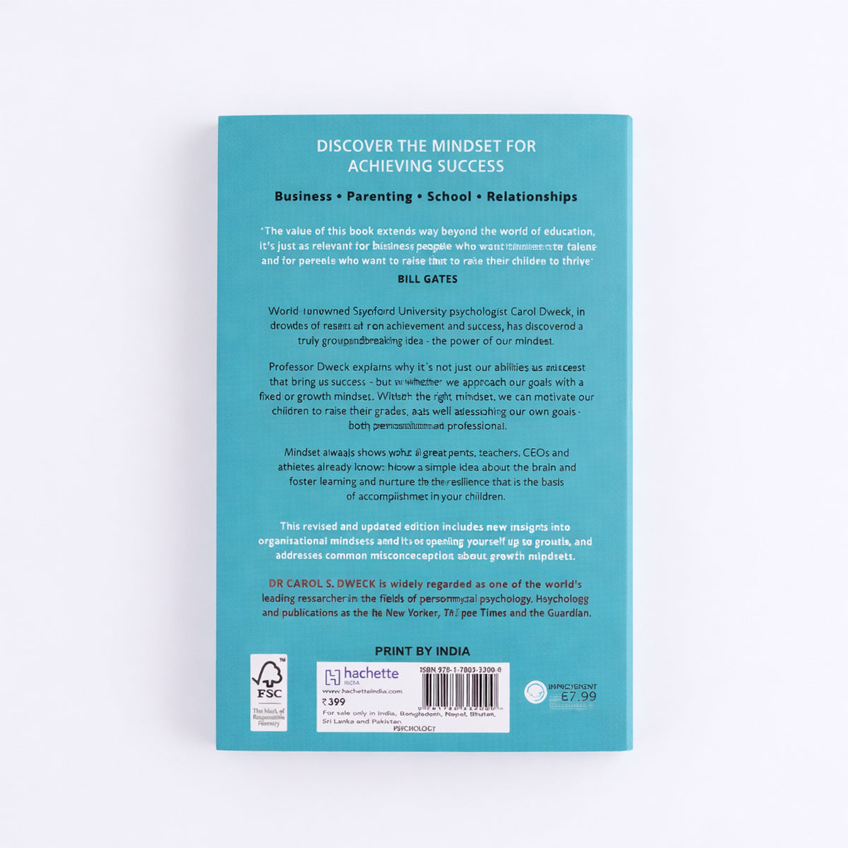 Mindset: The New Psychology of Success by Dr. Carol S. Dweck Paperback | Growth Mindset Bestseller
