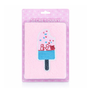 The Writershub Pastel Pink Ice Cream Design Notebook (18.2cm)
