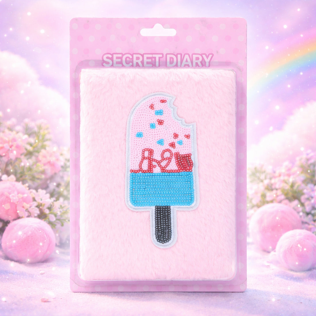 The Writershub Pastel Pink Ice Cream Design Notebook (18.2cm)
