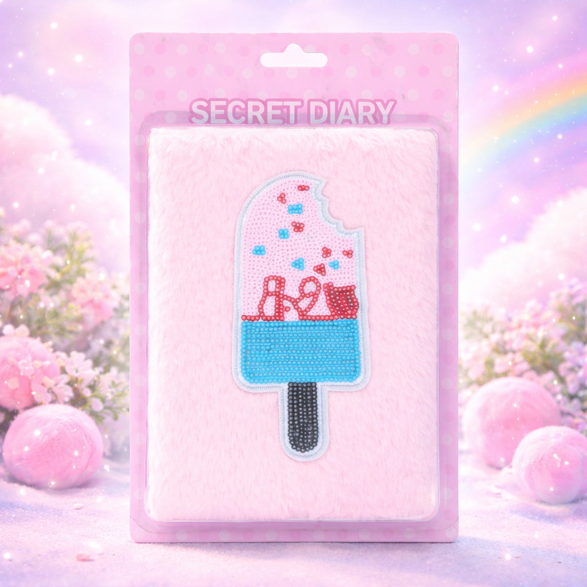 The Writershub Pastel Pink Ice Cream Design Notebook (18.2cm)