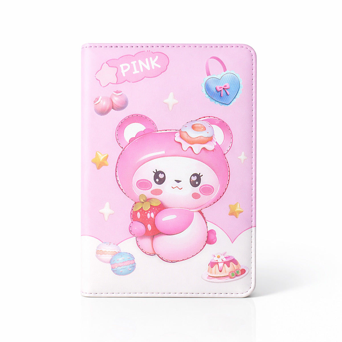 Kawaii-Style 3D Soft-Touch Journal – Squishy Embossed Premium Diary