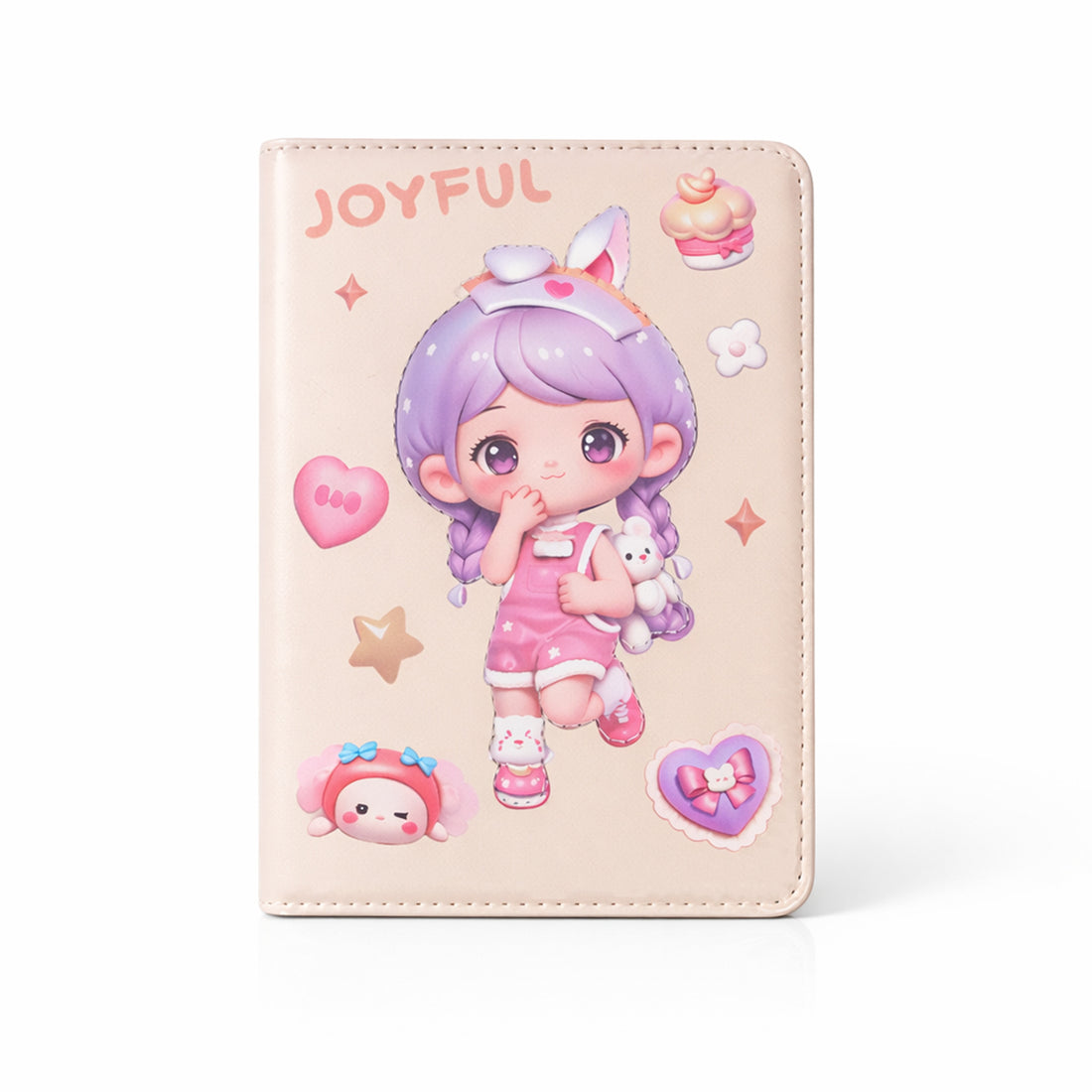 Kawaii-Style 3D Soft-Touch Journal – Squishy Embossed Premium Diary
