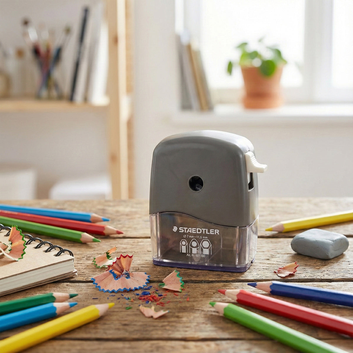 Staedtler Mars Rotary Pencil Sharpener – Manual Desk Clamp