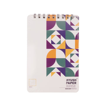 Ayush Paper A5 Dot Wiro Notebook – 100 GSM, 50 Pages
