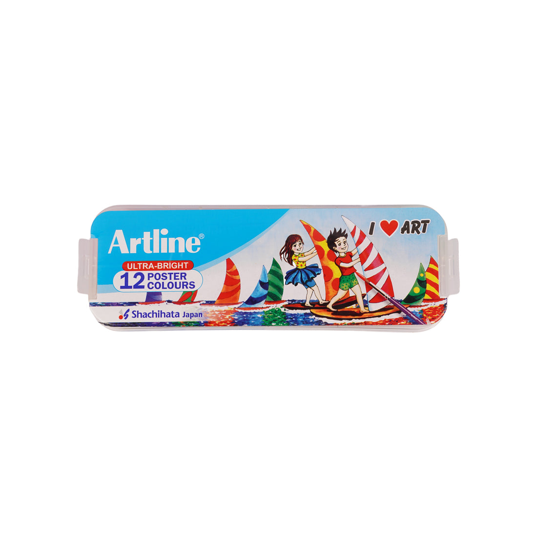 Artline Ultra-Bright Poster Colours Set – 12 Shades, 10 ml Bottles