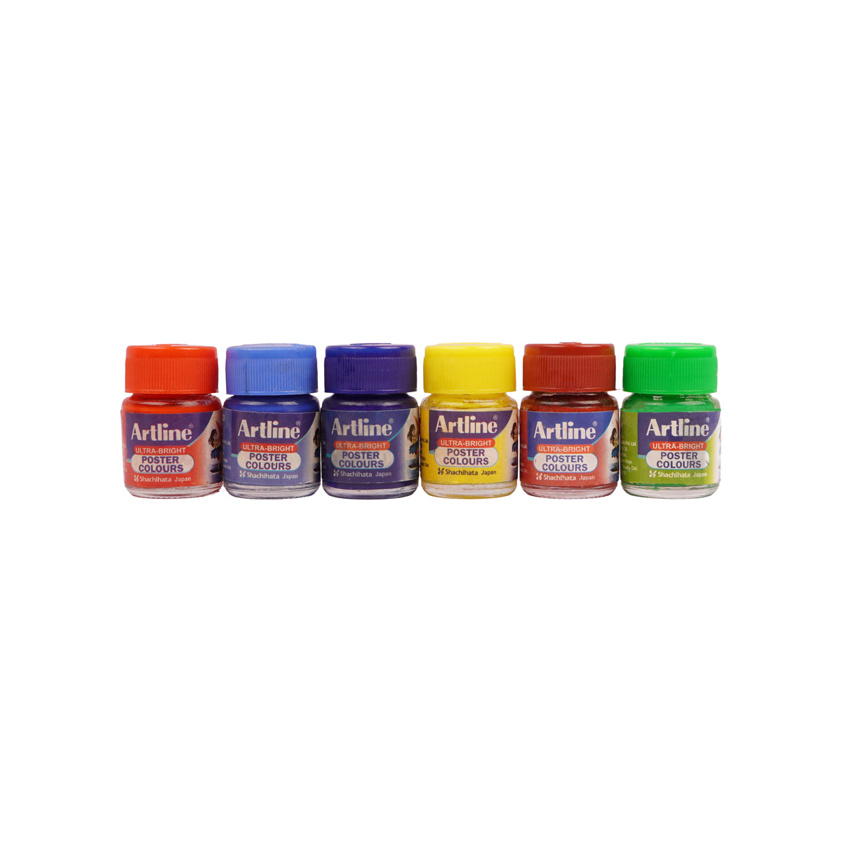 Artline Ultra-Bright Poster Colours Set – 12 Shades, 10 ml Bottles