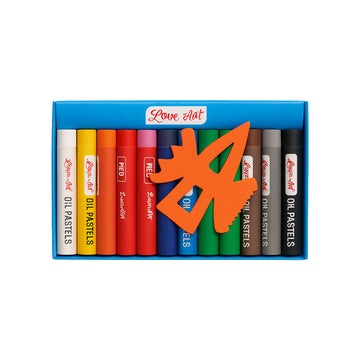 Artline Super Smooth 12 Oil Pastels Pack of 2 with Tools