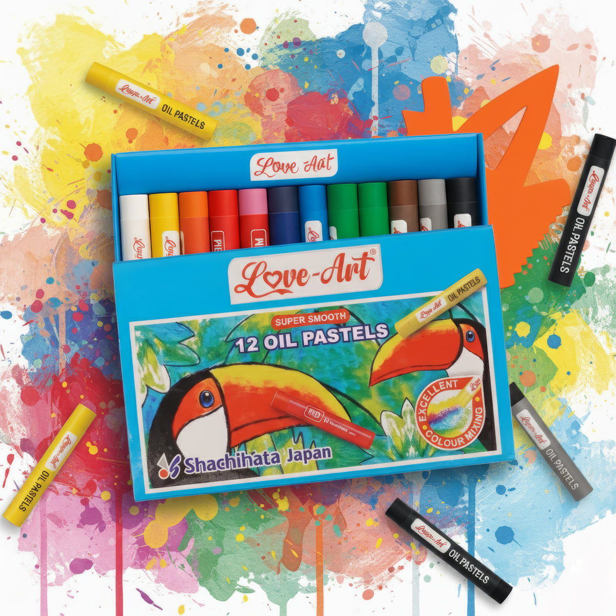 Artline Super Smooth 12 Oil Pastels Pack of 2 with Tools