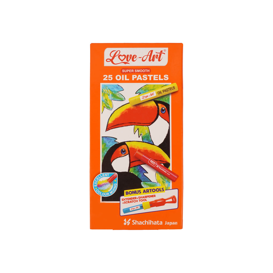 Love Art Super Smooth 25 Oil Pastels Set with Tools