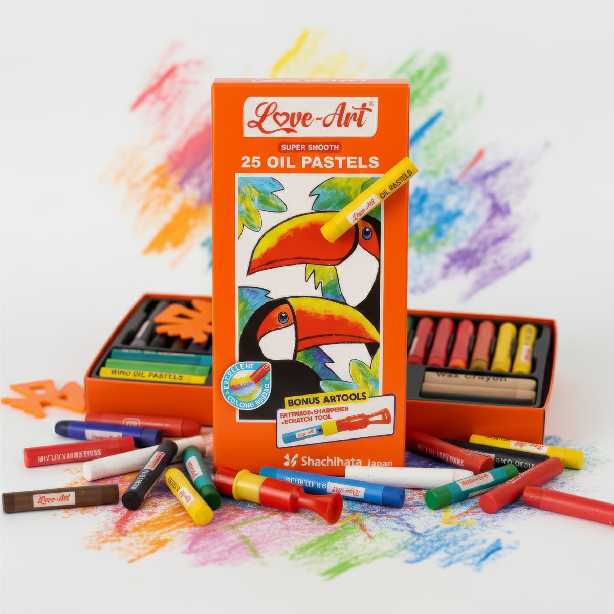 Love Art Super Smooth 25 Oil Pastels Set with Tools