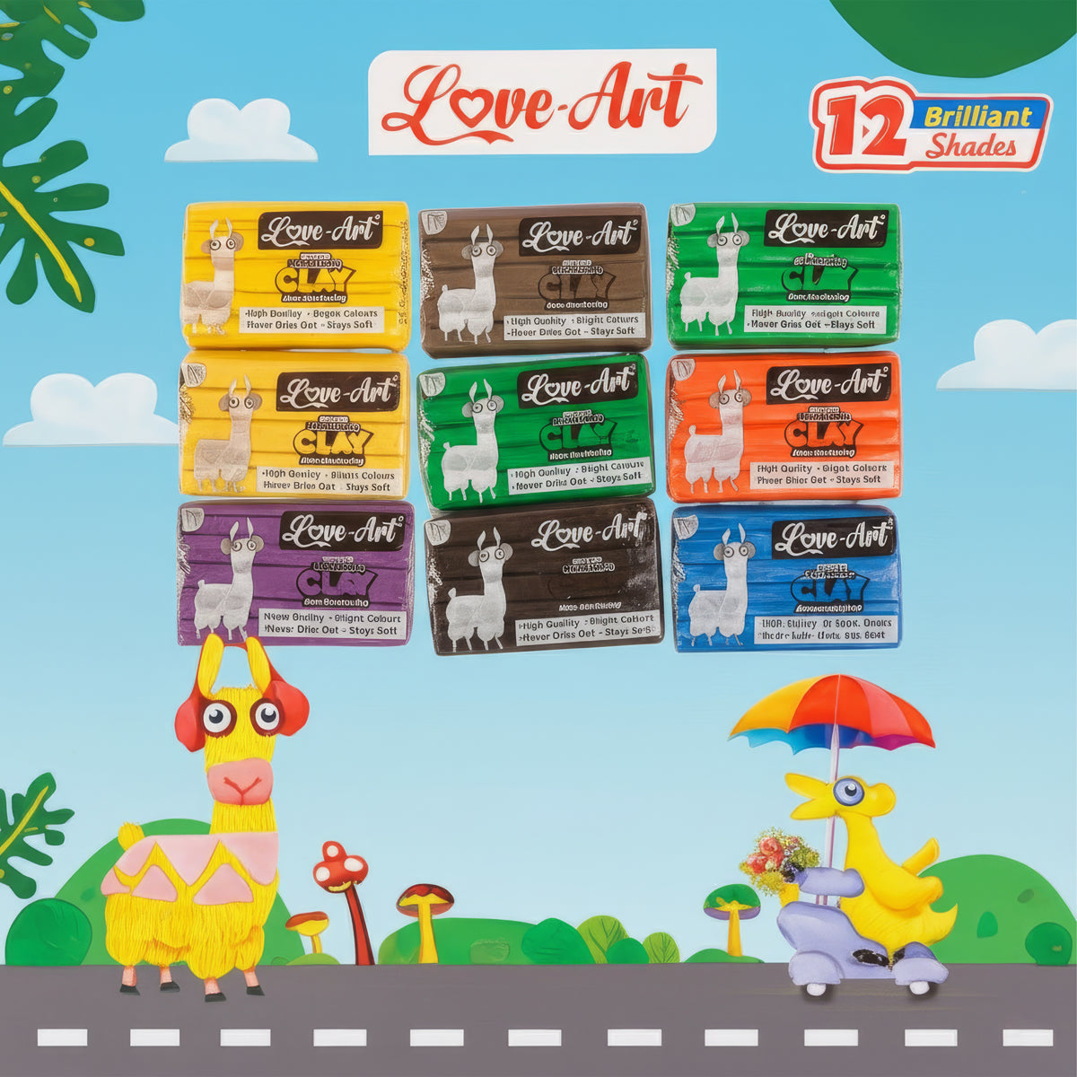 Artline Love - Art Child Safe Modelling Clay Non-Hardening Set