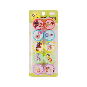 Arav Frozen Inspired Cartoon Stamp Set for Kids 10 Pieces Green Pack