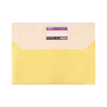 Solo MC212 FC Yellow My Clear Bag Twin Pocket with Button Closure