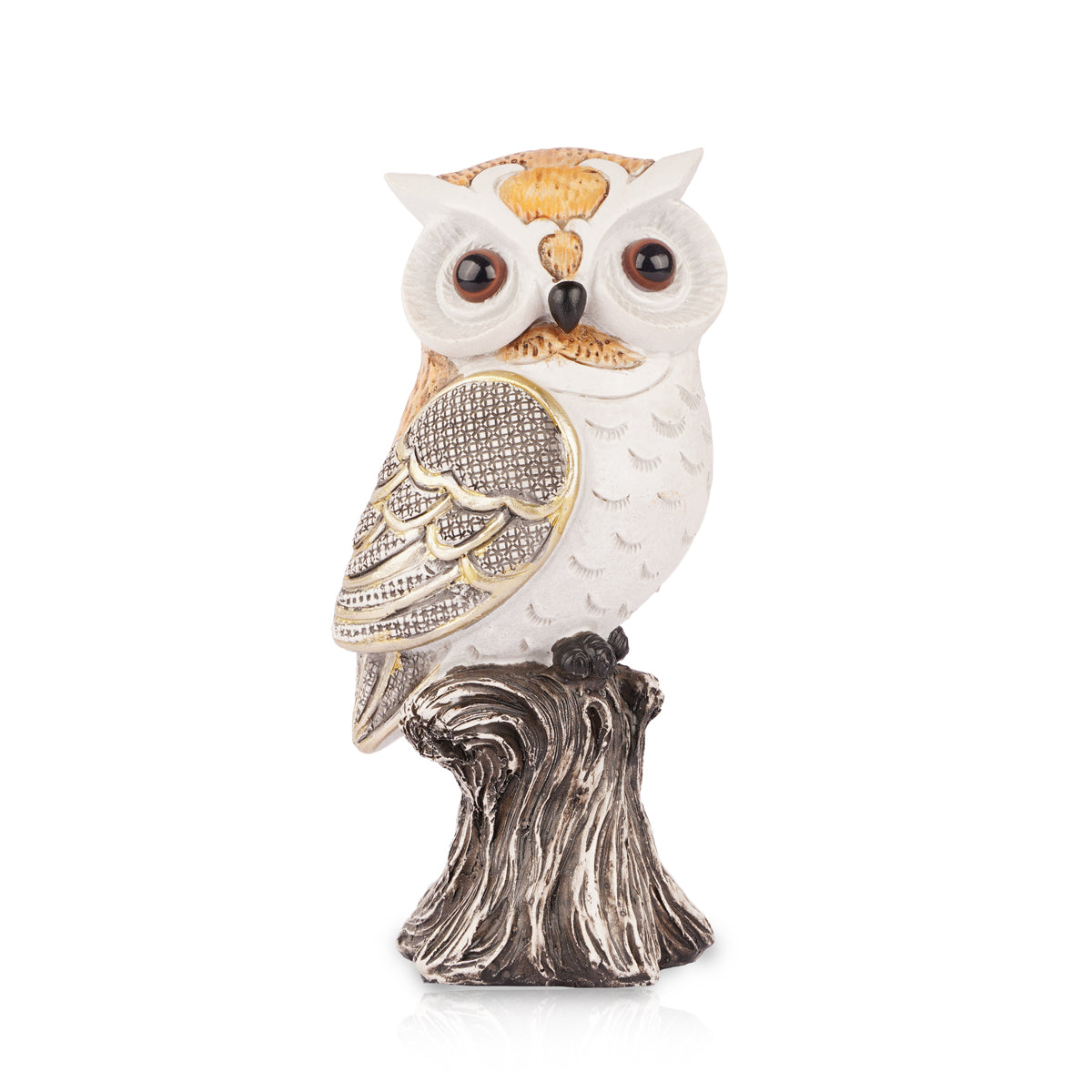 The Writershub Owl on Tree Trunk Decorative Showpiece