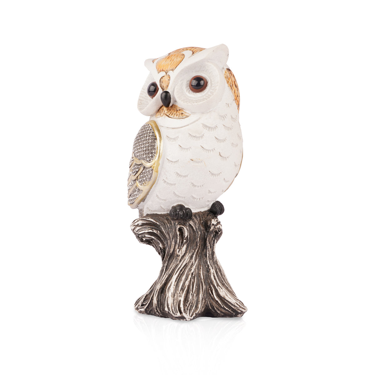 The Writershub Owl on Tree Trunk Decorative Showpiece