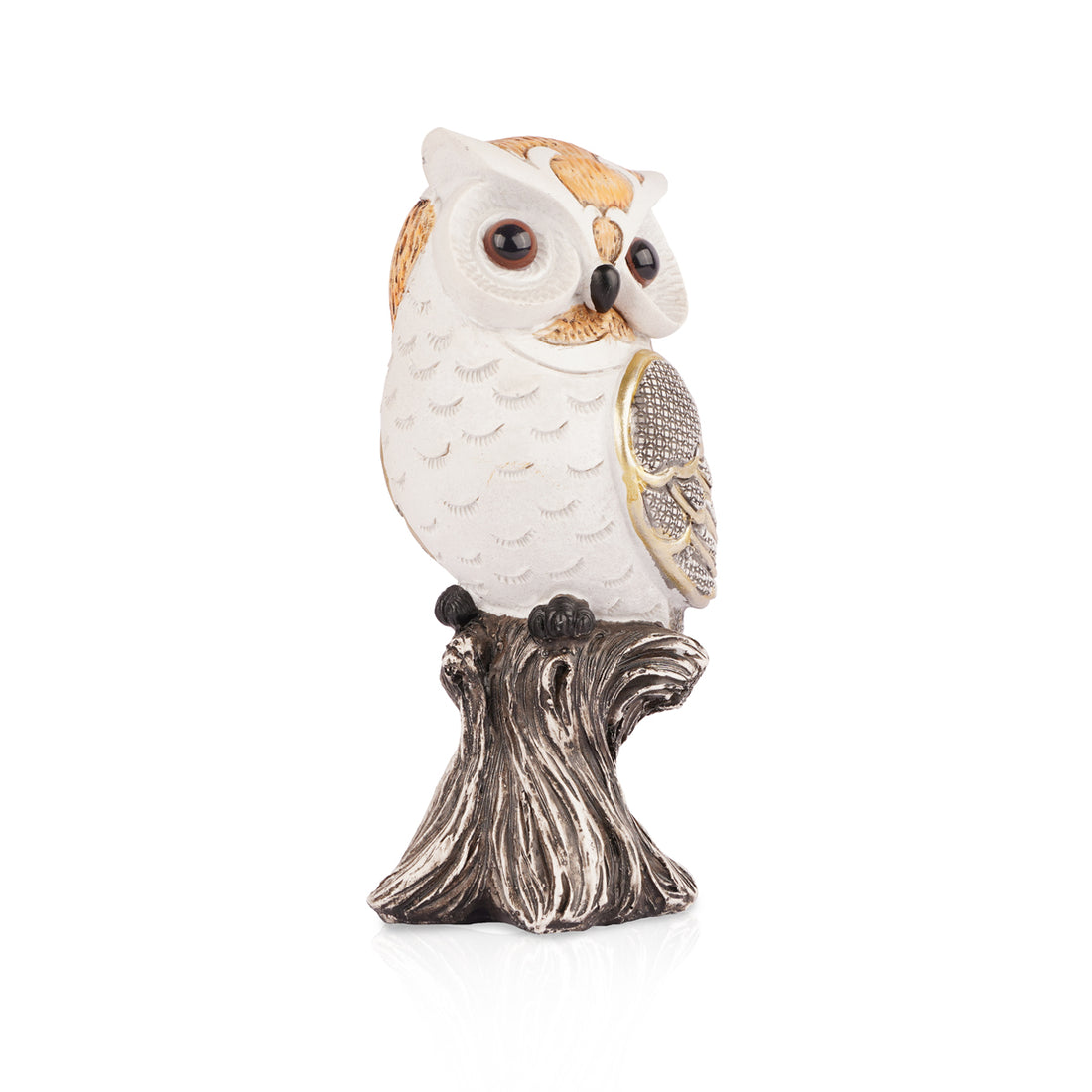 The Writershub Owl on Tree Trunk Decorative Showpiece
