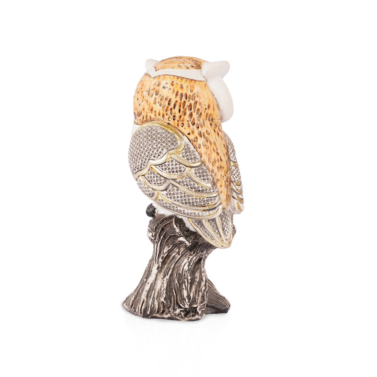 The Writershub Owl on Tree Trunk Decorative Showpiece