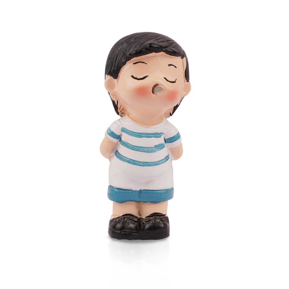 Romantic Couple Mini Figurine – White & Pink Polyresin (8.5 cm)