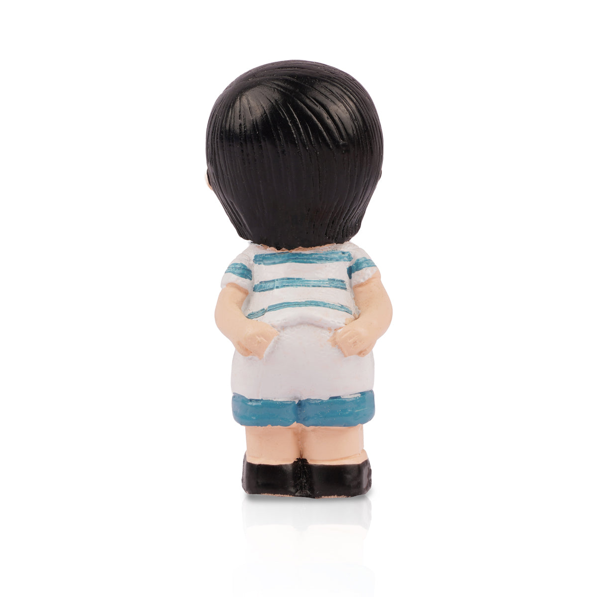 Romantic Couple Mini Figurine – White & Pink Polyresin (8.5 cm)