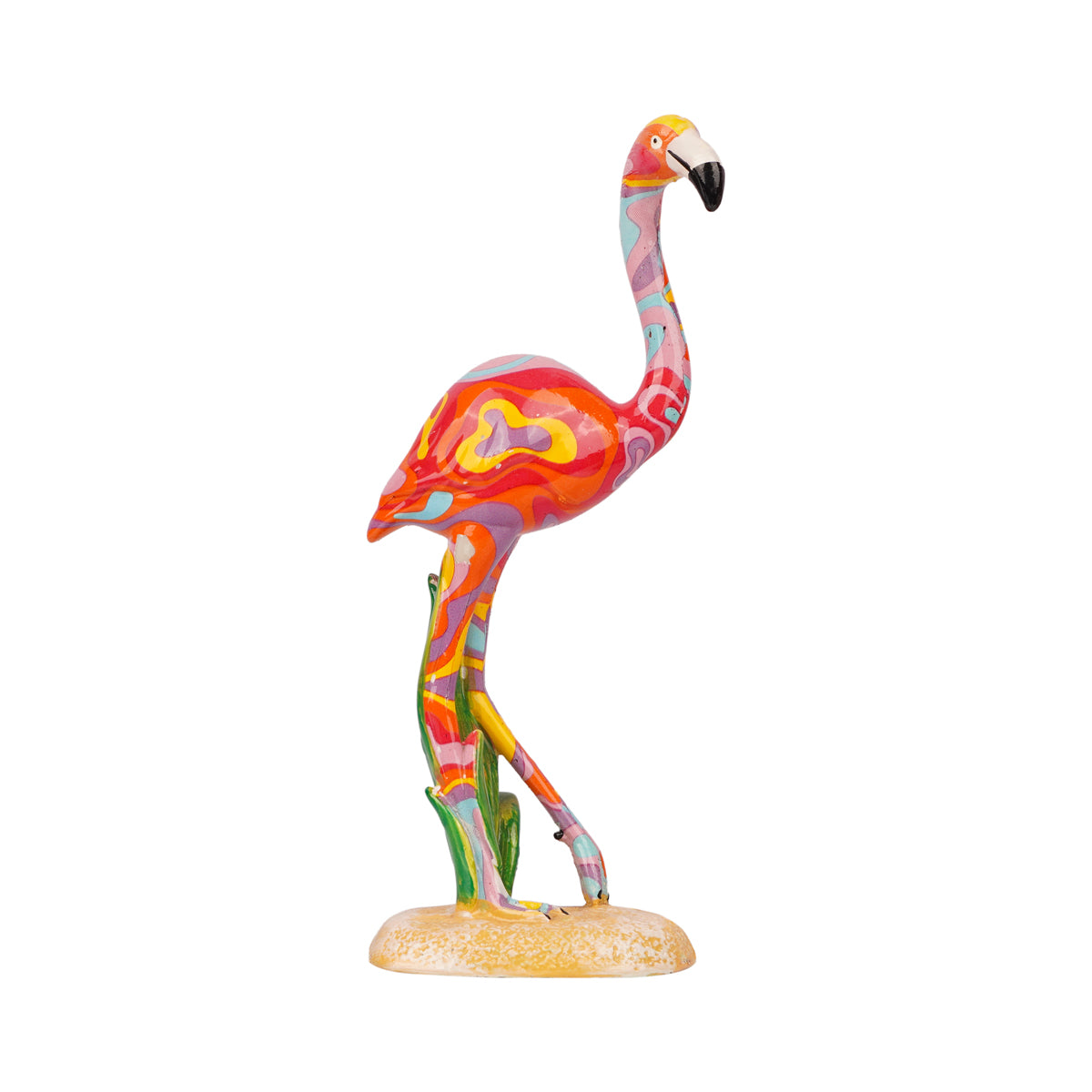 The Writershub Colorful Flamingo Decorative Showpiece