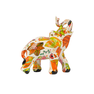 Colourful Floral Elephant Figurine