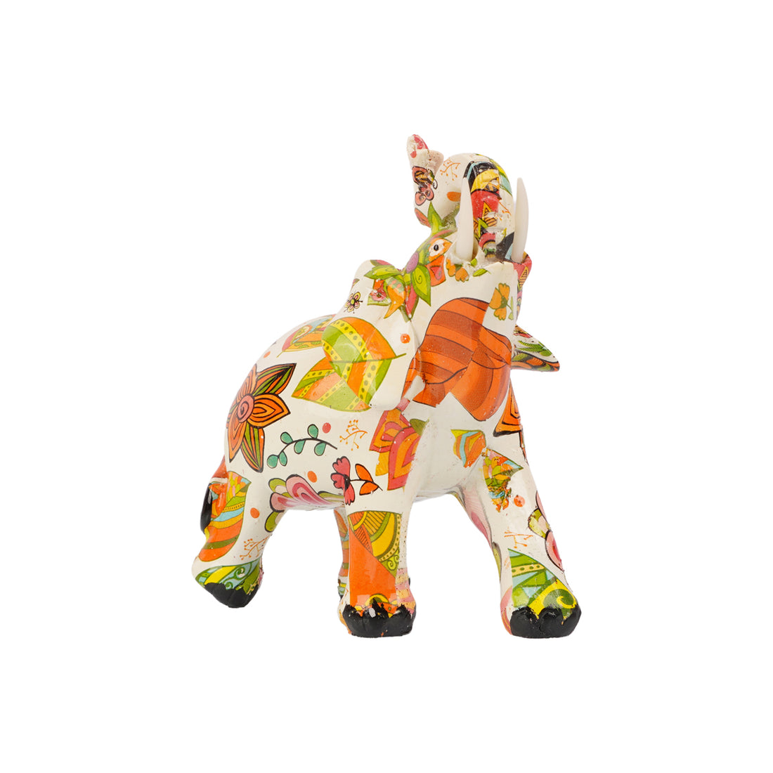 Colourful Floral Elephant Figurine
