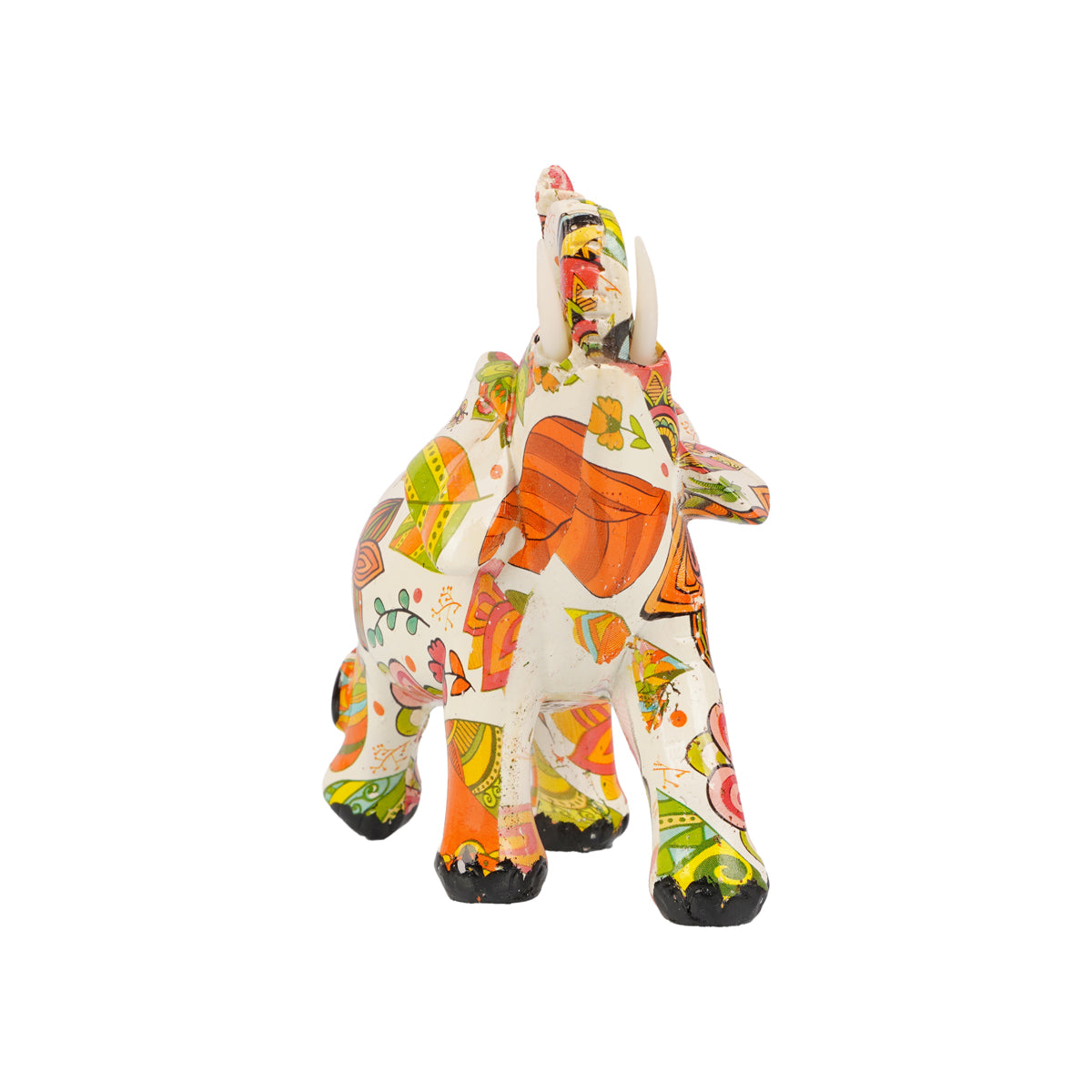 Colourful Floral Elephant Figurine
