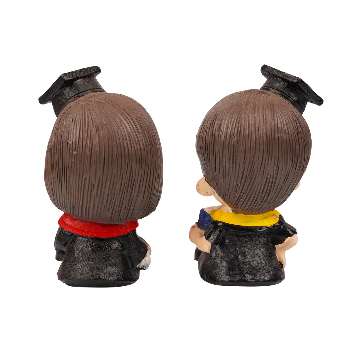 Graduation Decor Figurines (Black) – Boy & Girl Set