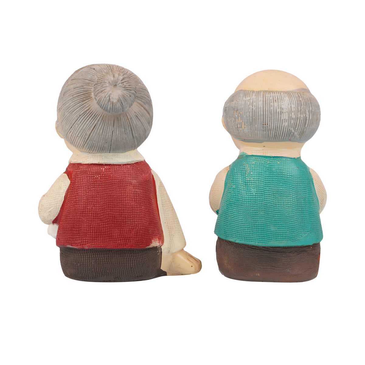 Grandparent Figurine Pair with Hanging Legs | Shelf Decor
